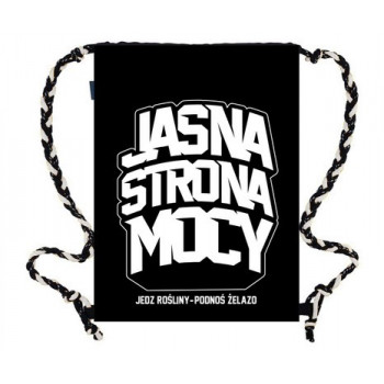 Czarny plecak worek Jasna Strona Mocy logo