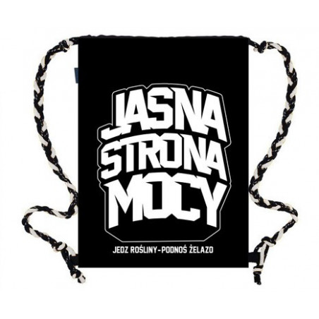 Czarny plecak worek Jasna Strona Mocy logo