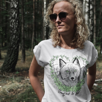 Say No To Fur - Women's T-Shirt - White