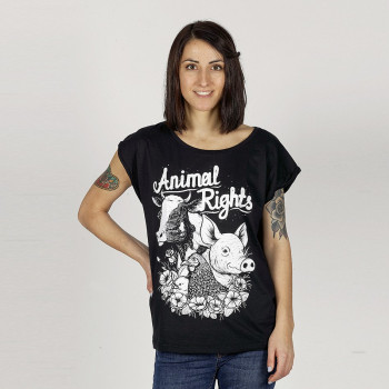 Animal Rights - Women's T-Shirt - Black