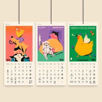 Wall calendar - Agata Małecka for Otwarte Klatki