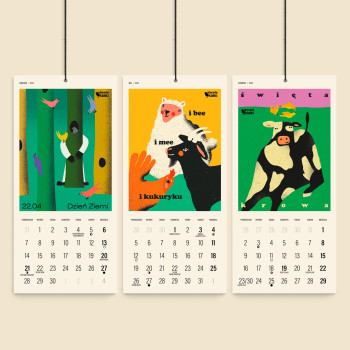 Wall calendar - Agata Małecka for Otwarte Klatki