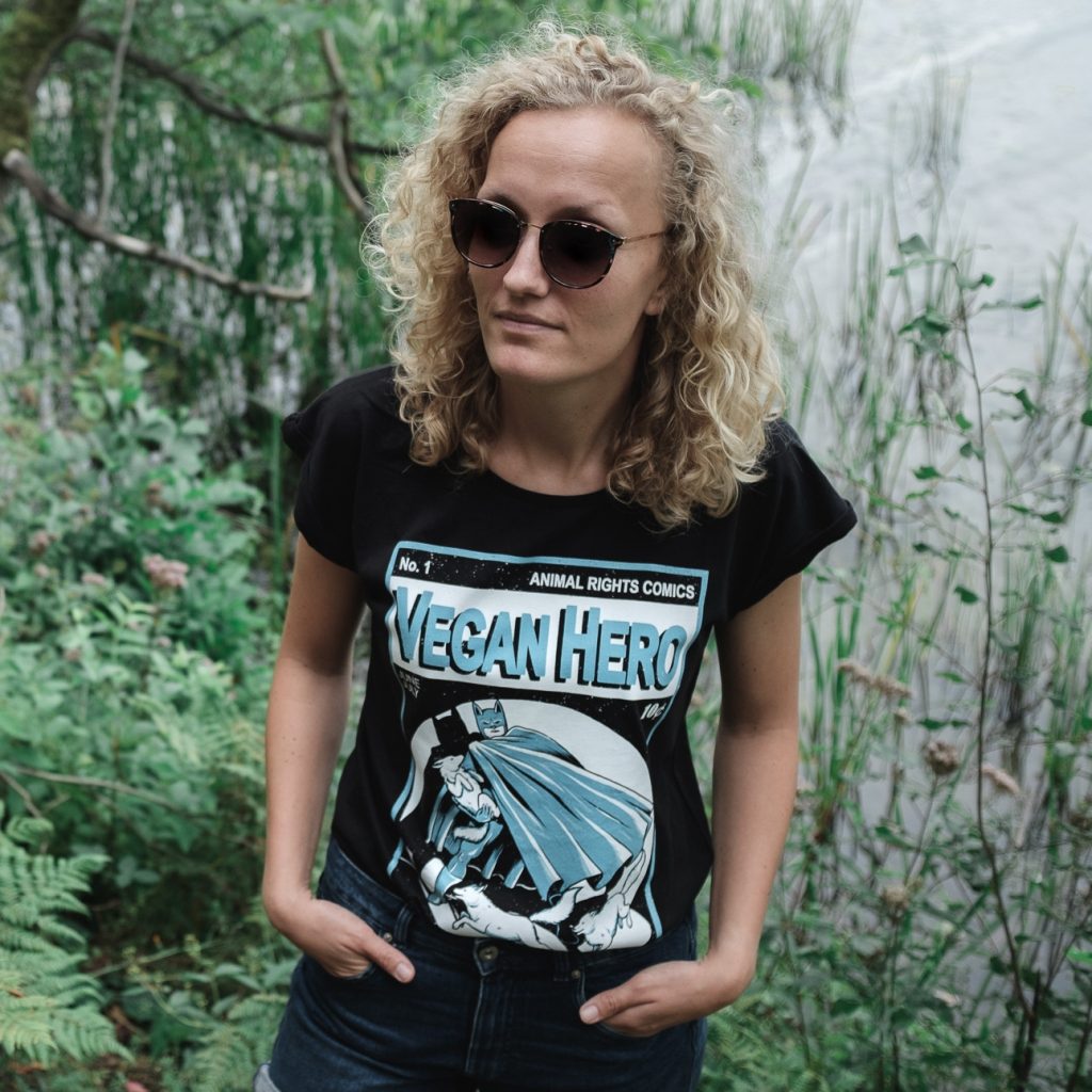 Vegan Hero Bat - Koszulka Damska
