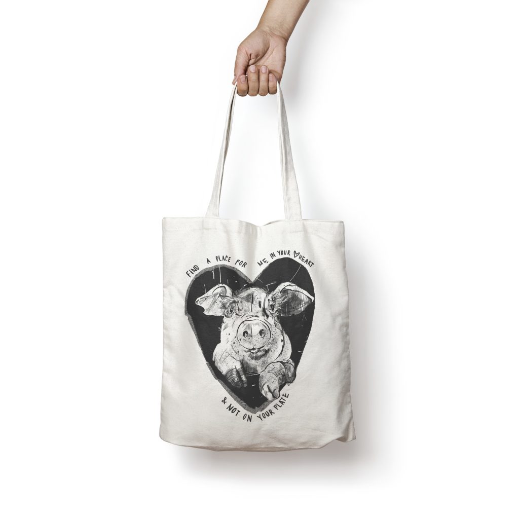 Torba na zakupy Heart Pig